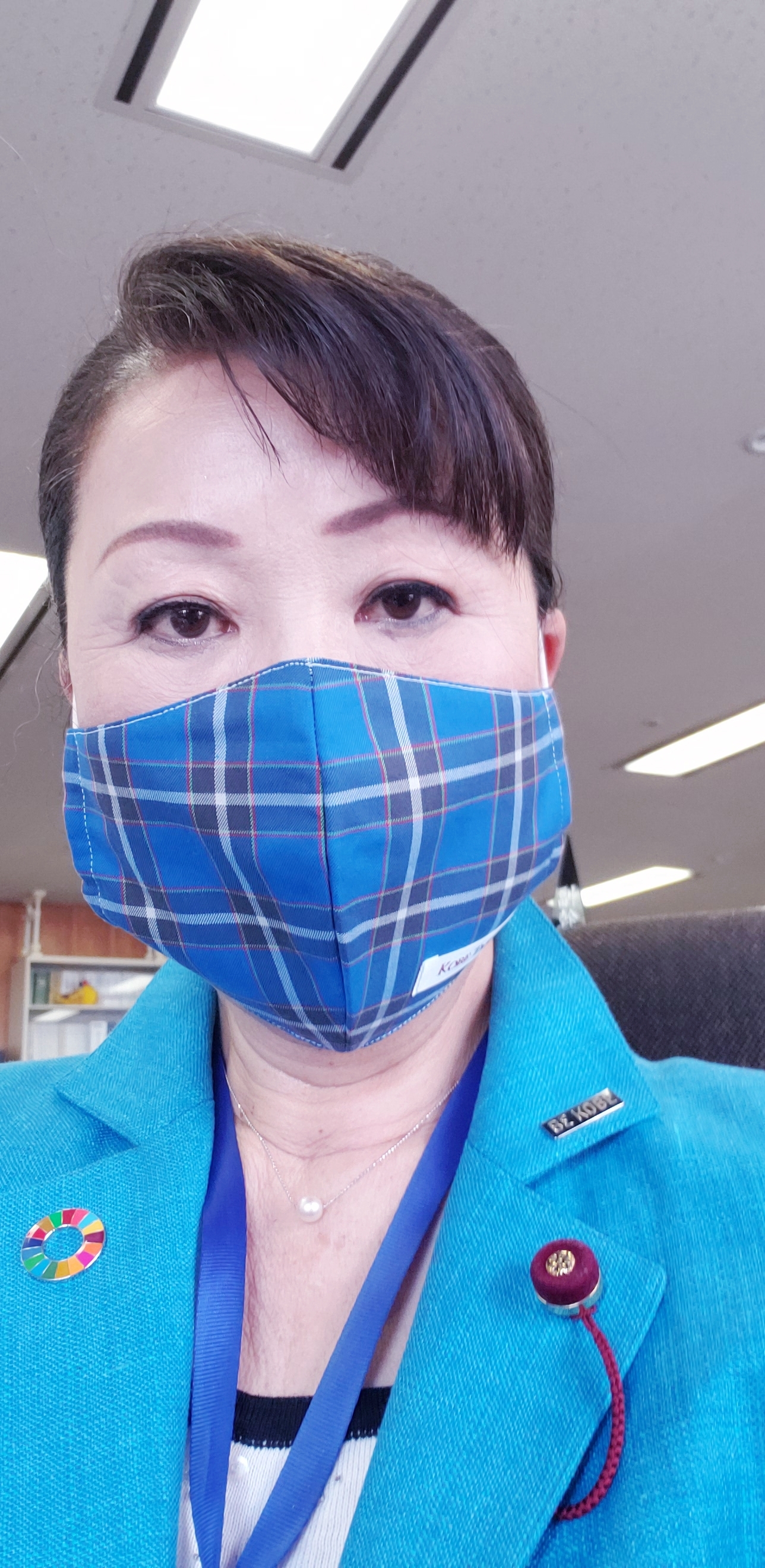 神戸タータンのマスクで。: 植中まさ子のオフィシャルブログ