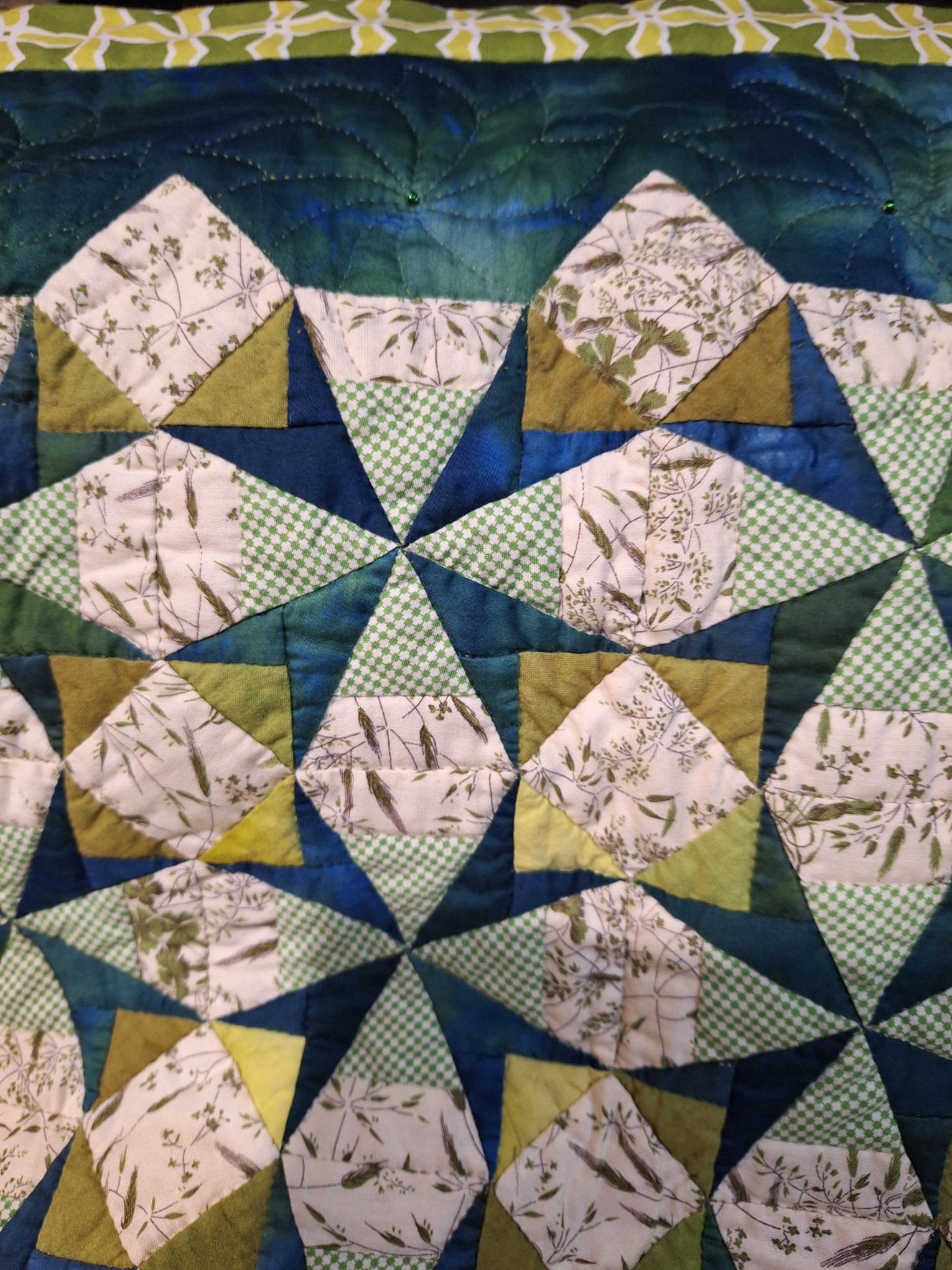 手作りパッチワークのタペストリーをいただきました。: 植中まさ子の